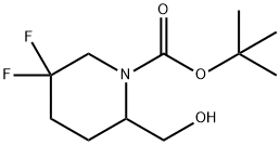 tert-butyl 5,5-difluoro-2-(hydroxyMethyl)piperidine-1-carboxylate Struktur