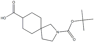 2-(tert-butoxycarbonyl)-2-azaspiro[4.5]decane-8-carboxylic acid Struktur