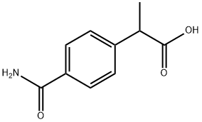 2-(4-カルバモイルフェニル)プロパン酸 化學(xué)構(gòu)造式