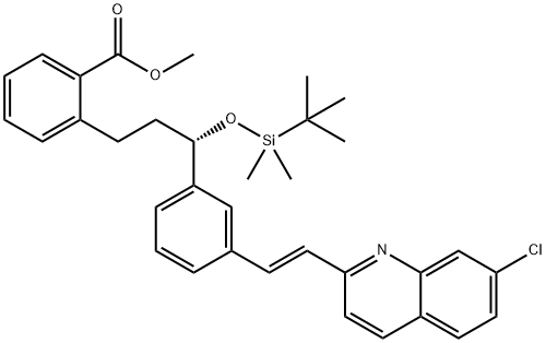 (S,E)-2-(3-((tert-ButyldiMethylsilyl)oxy)-3-(3-(2-(7-chloroquinolin-2-yl)vinyl)phenyl)propyl)benzoic Acid Methyl Ester Struktur