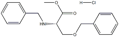 N-Benzyl-O-benzyl-L-serine Methyl ester hydrochloride Struktur