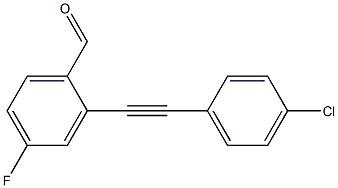 2-((4-chlorophenyl)ethynyl)-4-fluorobenzaldehyde Struktur