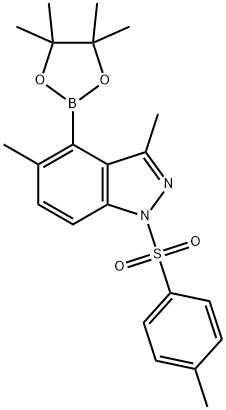 3,5-diMethyl-4-(4,4,5,5-tetraMethyl-1,3,2-dioxaborolan-2-yl)-1-tosyl-1H-indazole Struktur