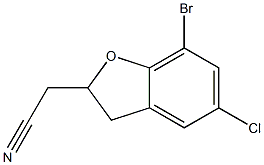 2-(7-bromo-5-chloro-2,3-dihydrobenzofuran-2-yl)acetonitrile Struktur