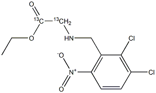 Ethyl 2-(6-Nitro-2,3-dichlorobenzyl)glycine-13C2 Struktur