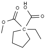 1-Ethyl 1-Methyl cyclopentane-1,1-dicarboxylate Struktur