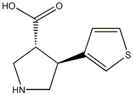 (+/-)-trans-4-(3-thienyl)-pyrrolidine-3-carboxylic acid Struktur