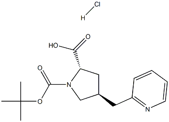 (2S,4S)-1-(tert-butoxycarbonyl)-4-(pyridin-2-ylMethyl)pyrrolidine-2-carboxylic acid hydrochloride Struktur