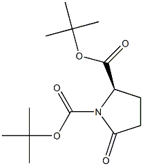 (R)-di-tert-butyl 5-oxopyrrolidine-1,2-dicarboxylate Struktur