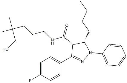 (4R,5S)-5-butyl-3-(4-fluorophenyl)-N-(5-hydroxy-4,4-diMethylpentyl)-1-phenyl-4,5-dihydro-1H-pyrazole-4-carboxaMide Struktur