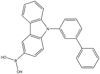 (9-([1,1'-biphenyl]-3-yl)-9H-carbazol-3-yl)boronic acid Struktur