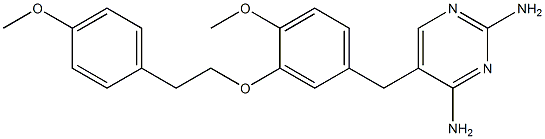 5-(3-(4-Methoxyphenethoxy)-4-Methoxybenzyl)pyriMidine-2,4-diaMine Struktur