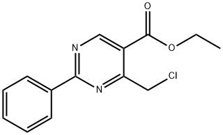 4-ChloroMethyl-2-phenyl-pyriMidine-5-carboxylic acid ethyl ester Struktur