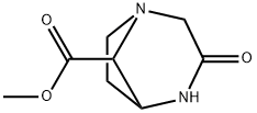 Methyl 3-oxo-1,4-diazabicyclo[3.2.1]octane-8-carboxylate Struktur