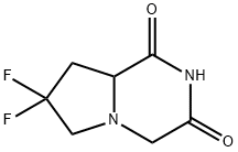 7,7-difluorotetrahydropyrrolo[1,2-a]pyrazine-1,3(2H,4H)-dione Struktur