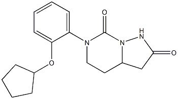 6-(2-(cyclopentyloxy)phenyl)tetrahydropyrazolo[1,5-c]pyriMidine-2,7(1H,3H)-dione Struktur