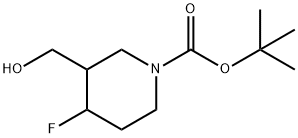 tert-butyl 4-fluoro-3-(hydroxyMethyl)piperidine-1-carboxylate Struktur