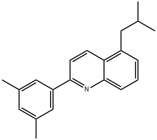 2-(3,5-DiMethyl-phenyl)-5-isobutyl-quinoline Struktur