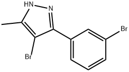 4-broMo-3-(3-broMophenyl)-5-Methyl-1H-pyrazole Struktur