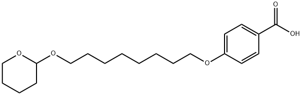 4-((8-((tetrahydro-2H-pyran-2-yl)oxy)octyl)oxy)benzoic acid Struktur