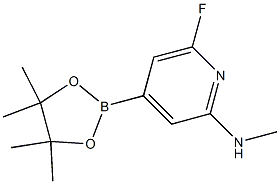 6-fluoro-N-Methyl-4-(4,4,5,5-tetraMethyl-1,3,2-dioxaborolan-2-yl)pyridin-2-aMine Struktur