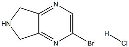 2-broMo-6,7-dihydro-5H-pyrrolo[3,4-b]pyrazine hydrochloride Struktur