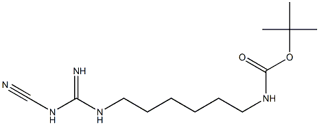 tert-Butyl (6-(3-Cyanoguanidino)hexyl)carbaMate Struktur