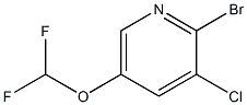 2-BroMo-3-chloro-5-difluoroMethoxy-pyridine Struktur