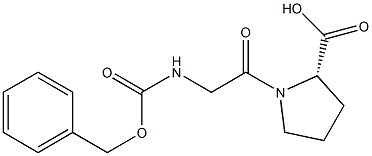 N-Cbz-glycyl-L-proline Struktur