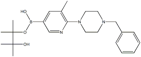 6-(4-Benzylpiperazin-1-yl)-5-methylpyridine-3-boronic acid pinacol ester Struktur