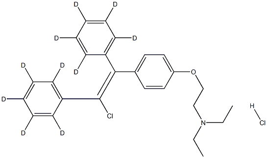 trans-CloMiphene-d5 Hydrochloride Struktur