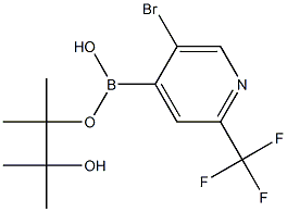 5-BroMo-2-(trifluoroMethyl)pyridine-4-boronic acid pinacol ester Struktur