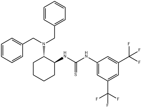 N-[(1S,2S)-2-[bis(phenylMethyl)aMino]cyclohexyl]-N'-[3,5-bis(trifluoroMethyl)phenyl]-Thiourea Struktur