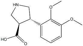 (+/-)-trans-4-(2,3-diMethoxy-phenyl)-pyrrolidine-3-carboxylic acid Struktur