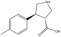 (+/-)-trans-4-(4-Methyl-phenyl)-pyrrolidine-3-carboxylic acid Struktur