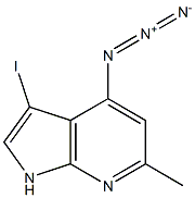 4-Azido-3-iodo-6-Methyl-7-azaindole Struktur