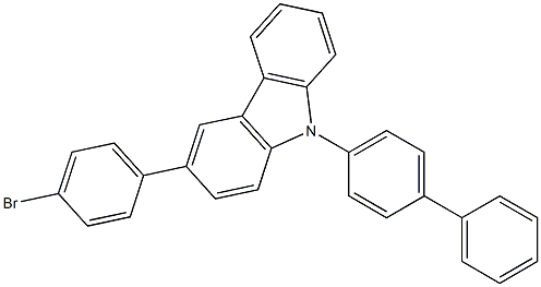 9-([1,1'-biphenyl]-4-yl)-3-(4-broMophenyl)-9H-carbazole Struktur