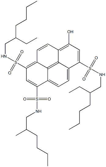 N1,N6-Bis(2-ethylhexyl)-8-hydroxy-N3-(2-Methylhexyl)pyrene-1,3,6-trisulfonaMide Struktur