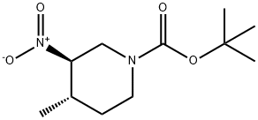 (3R,4S)-tert-butyl 4-Methyl-3-nitropiperidine-1-carboxylate Struktur