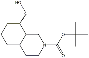 (8S)-tert-butyl 8-(hydroxyMethyl)octahydroisoquinoline-2(1H)-carboxylate Struktur