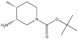 Cis-tert-butyl 3-aMino-4-Methylpiperidine-1-carboxylate Struktur