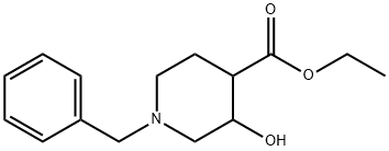 ethyl 1-benzyl-3-hydroxypiperidine-4-carboxylate Struktur