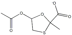 D-Methyl-5-acetoxy-1,3-oxathiolane-2-carboxylate Struktur