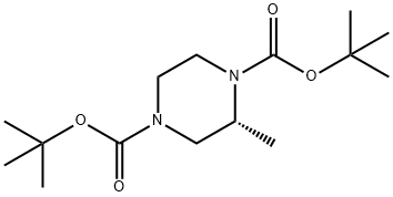 (R)-di-tert-butyl 2-Methylpiperazine-1,4-dicarboxylate Struktur