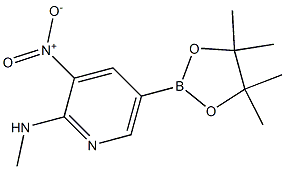 N-METHYL-3-NITRO-5-(4,4,5,5-TETRAMETHYL-1,3,2-DIOXABOROLAN-2-YL)PYRIDIN-2-AMINE Struktur