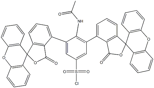 4-acetaMido-3,5-bis(fluoranyl)benzenesulfonyl chloride Struktur