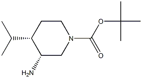 Cis-tert-butyl 3-aMino-4-isopropylpiperidine-1-carboxylate Struktur