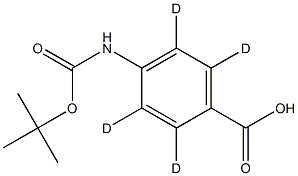 4-(N-tert-Butoxycarbonyl)aMinobenzoic Acid-d4 Struktur