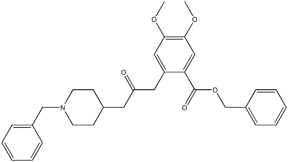 2-(3-(1-Benzylpiperidin-4-yl)-2-oxopropyl)-4,5-diMethoxybenzoic Acid Benzyl Ester Struktur