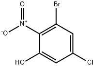 3-BroMo-5-chloro-2-nitrophenol Struktur